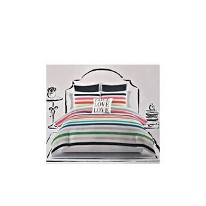 Kate Spade New York Candy Stripe Rainbow Comforter Set Twin/ Twin XL, 3-Piece‎